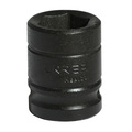 Urrea 1/2" drive, 6-pt short impact socket 18MM 7418M